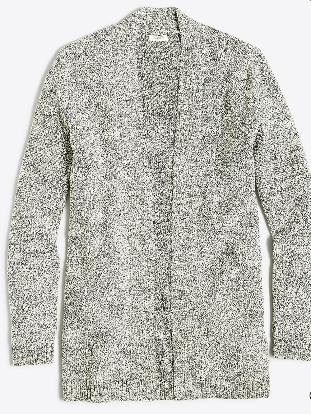 J. Crew Marled-cotton open cardigan sweater